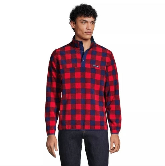 Men's Lands' End Snap-Neck Fleece Pullover XL NWOTs - Picture 2 of 6